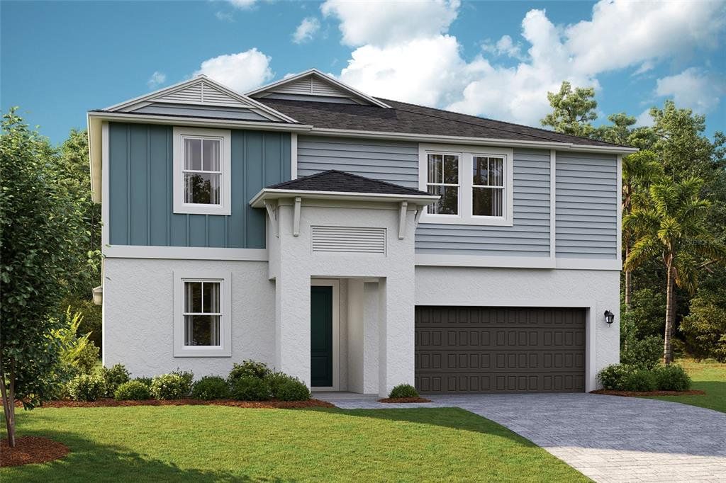 Front exterior of a new home in Pasadena Woods, Pasadena Hills, FL, highlighting curb appeal (Image 1). Front exterior of a new home in Pasadena Woods, Pasadena Hills, FL, highlighting curb appeal (Image 1).