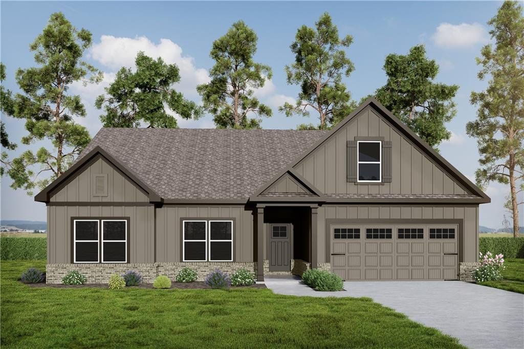 Front exterior of a new home in Riverwalk, Monroe, GA, highlighting curb appeal (Image 1). Front exterior of a new home in Riverwalk, Monroe, GA, highlighting curb appeal (Image 1).