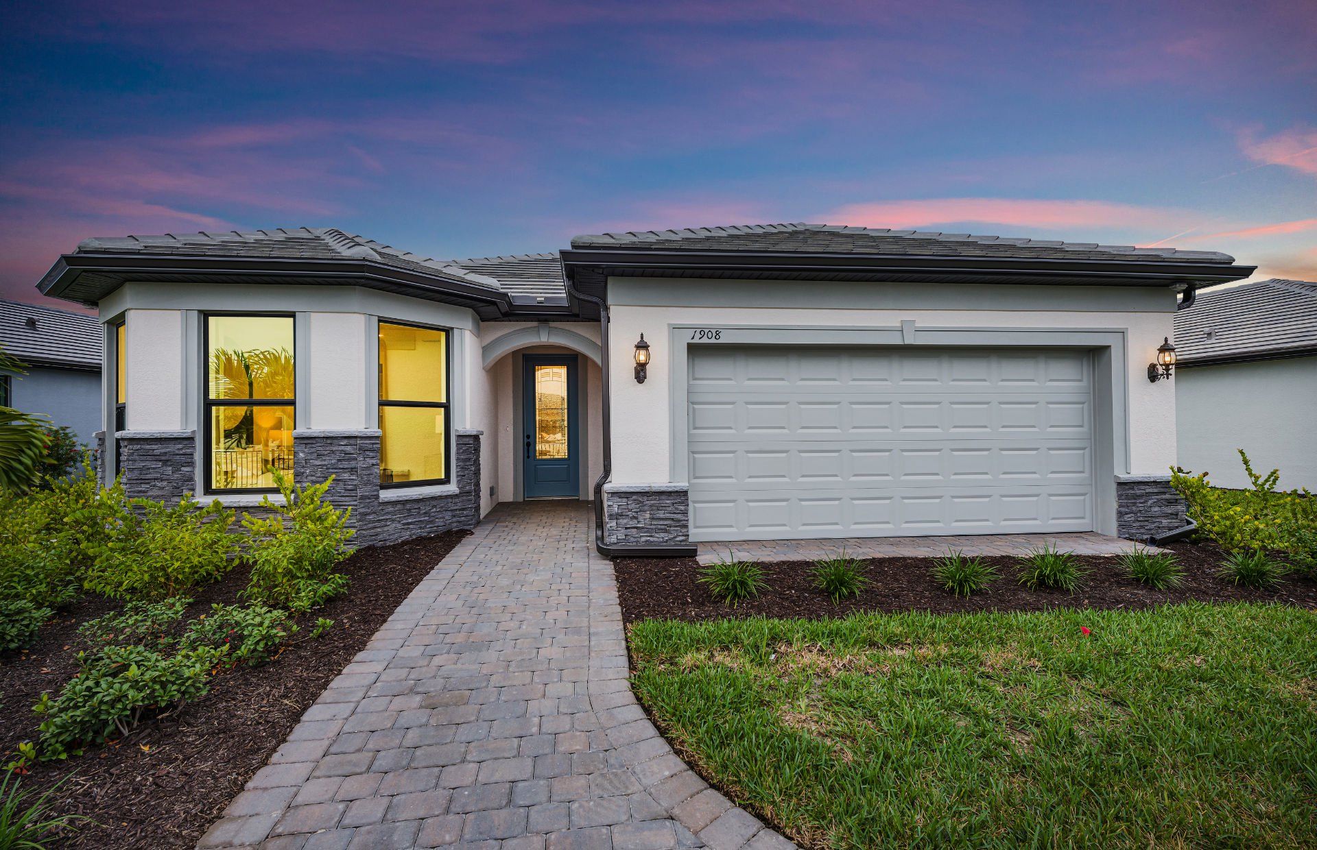 Exterior details and patio area of a home in Arbor Oaks, North Port (Image 1). Exterior details and patio area of a home in Arbor Oaks, North Port (Image 1).
