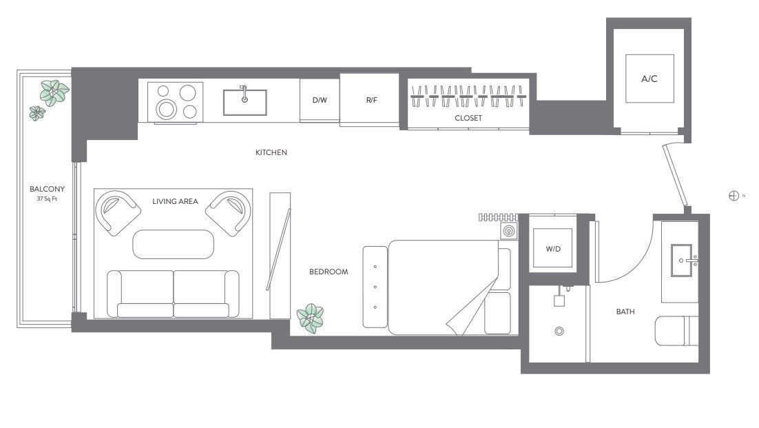 Image 1 representing the Residence 16 by Property Markets Group in The Elser Hotel & Residences, Miami, FL.