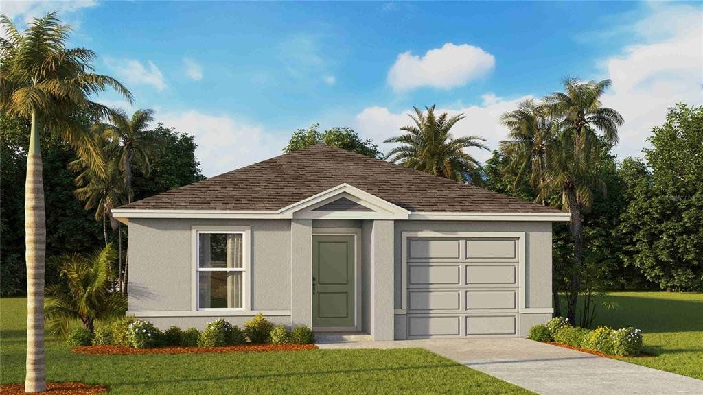 Front exterior of a new home in Brighton Park, Hudson, FL, highlighting curb appeal (Image 1). Front exterior of a new home in Brighton Park, Hudson, FL, highlighting curb appeal (Image 1).