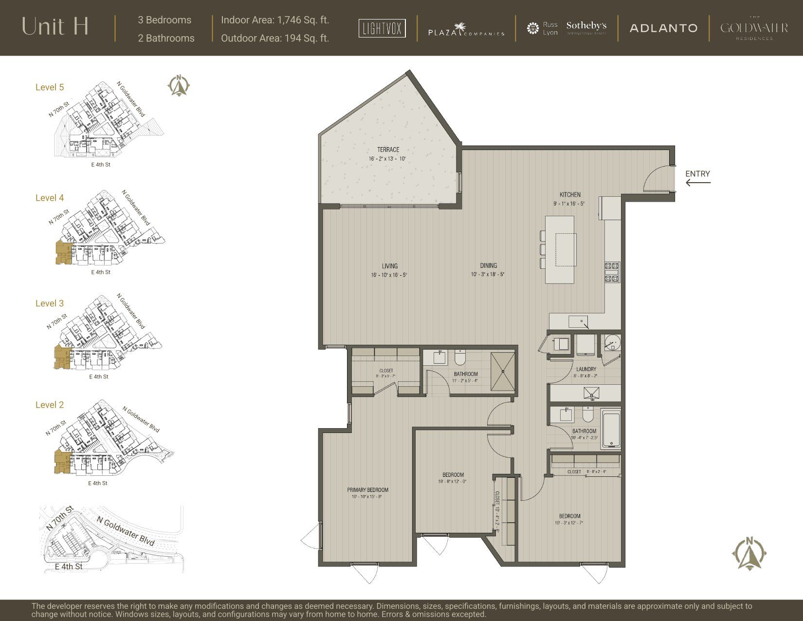 2D floor plan layout for the Unit H by Adlanto in The Goldwater Residences, Scottsdale, AZ (Image 1). 2D floor plan layout for the Unit H by Adlanto in The Goldwater Residences, Scottsdale, AZ (Image 1).