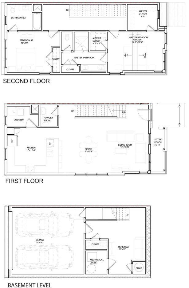 2D floor plan layout for the Minnie by Red Seal Homes in 44Tenn Townhomes, Nashville, TN (Image 1). 2D floor plan layout for the Minnie by Red Seal Homes in 44Tenn Townhomes, Nashville, TN (Image 1).