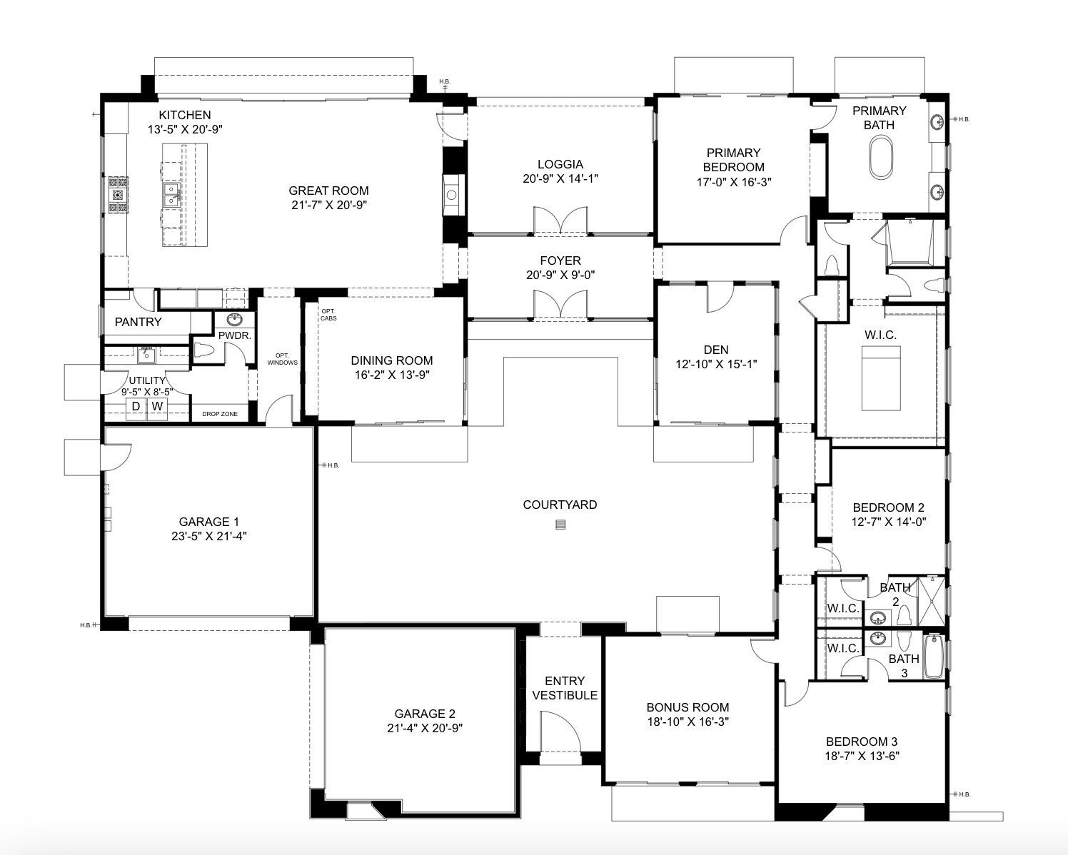 2D floor plan layout for the The Gallery by Camelot Homes in The Collection, Scottsdale, AZ (Image 1). 2D floor plan layout for the The Gallery by Camelot Homes in The Collection, Scottsdale, AZ (Image 1).