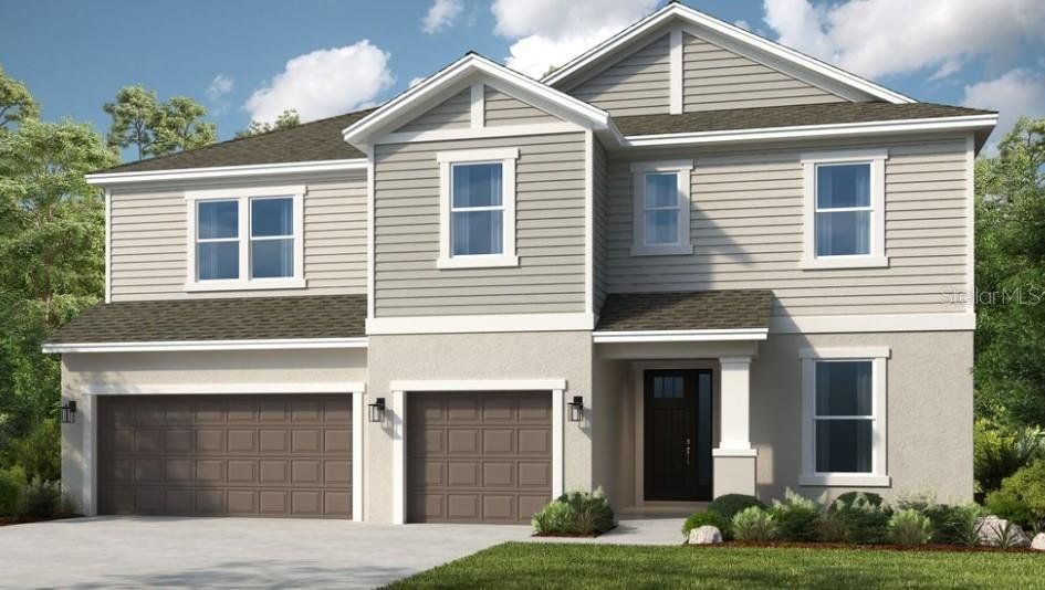 Front exterior of a new home in Ardisia Park, New Smyrna Beach, FL, highlighting curb appeal (Image 1). Front exterior of a new home in Ardisia Park, New Smyrna Beach, FL, highlighting curb appeal (Image 1).