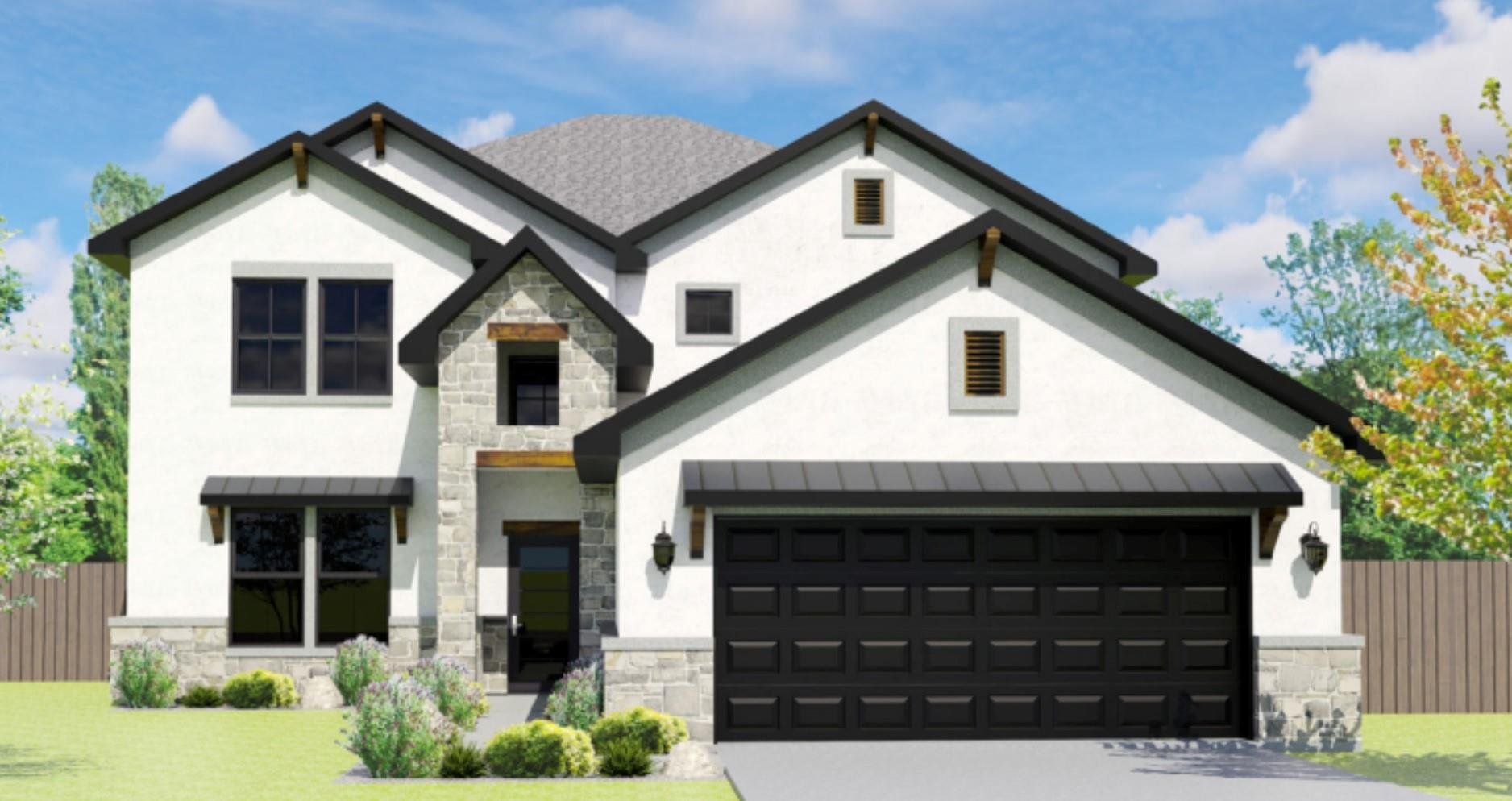 Front exterior of a new home in SilverLeaf, Cedar Creek, TX, highlighting curb appeal (Image 1). Front exterior of a new home in SilverLeaf, Cedar Creek, TX, highlighting curb appeal (Image 1).