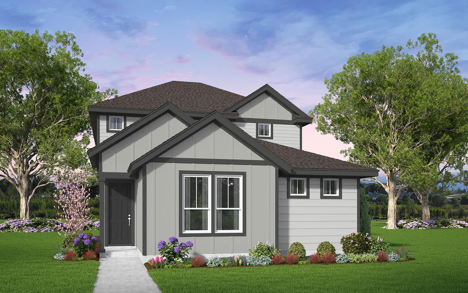 Front exterior of a new home in Elyson, Katy, TX, highlighting curb appeal (Image 1). Front exterior of a new home in Elyson, Katy, TX, highlighting curb appeal (Image 1).