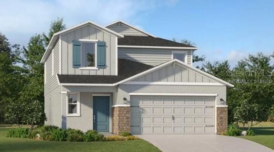 Front exterior of a new home in Wynnstone, Davenport, FL, highlighting curb appeal (Image 1). Front exterior of a new home in Wynnstone, Davenport, FL, highlighting curb appeal (Image 1).