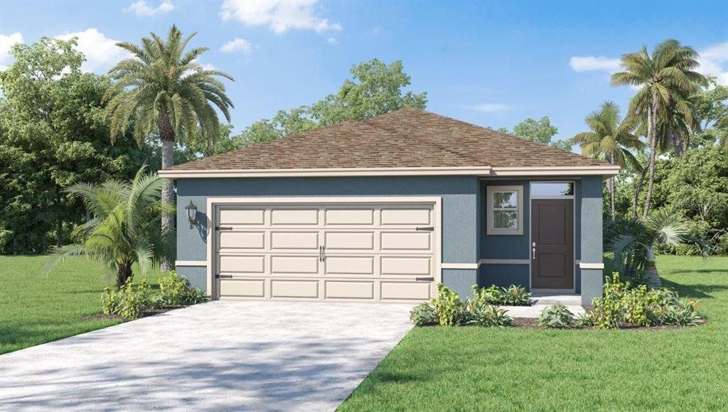 Front exterior of a new home in Wynnstone, Davenport, FL, highlighting curb appeal (Image 1). Front exterior of a new home in Wynnstone, Davenport, FL, highlighting curb appeal (Image 1).