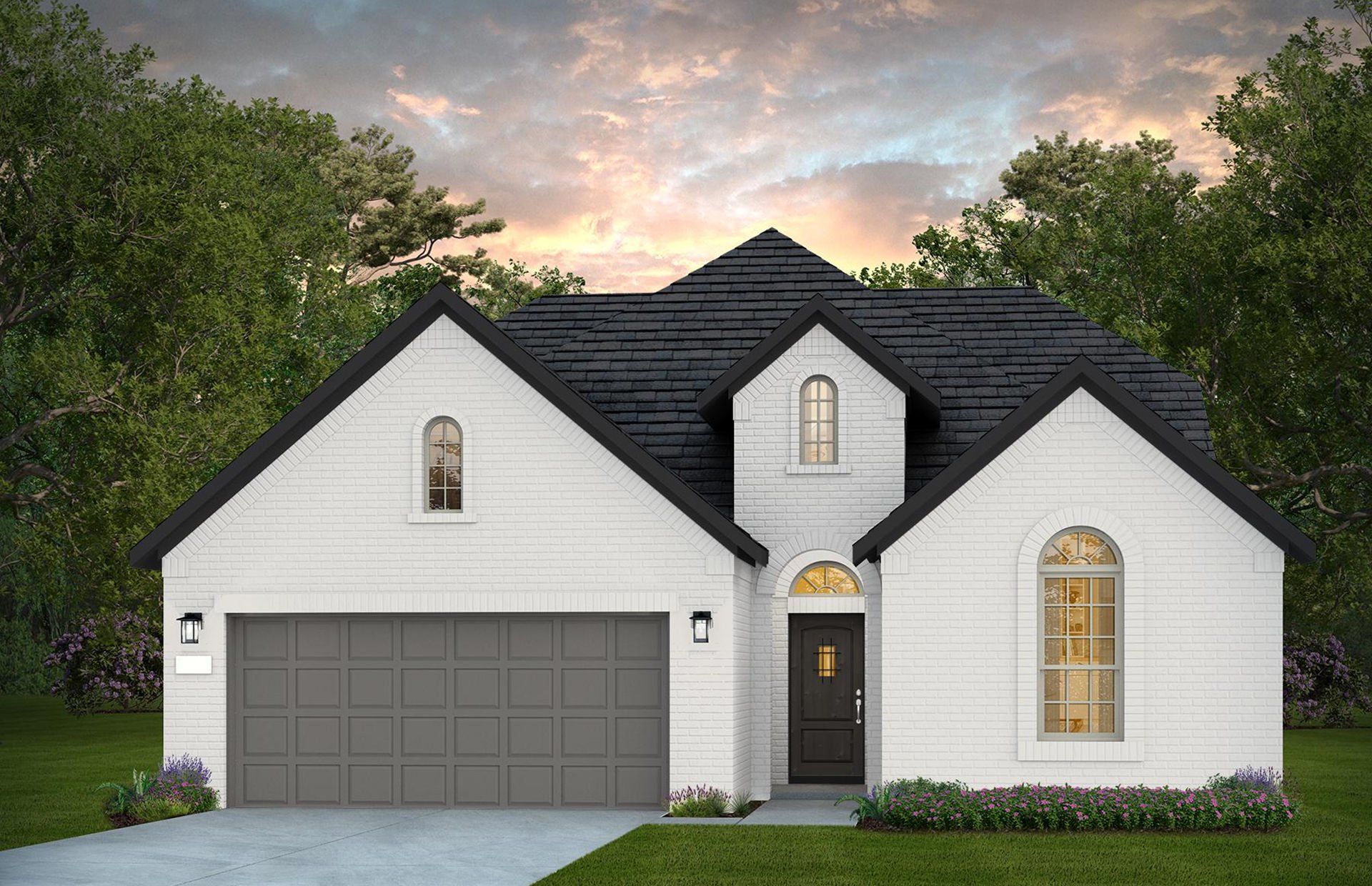 Front exterior of a new home in Lago Mar, Texas City, TX, highlighting curb appeal (Image 1). Front exterior of a new home in Lago Mar, Texas City, TX, highlighting curb appeal (Image 1).