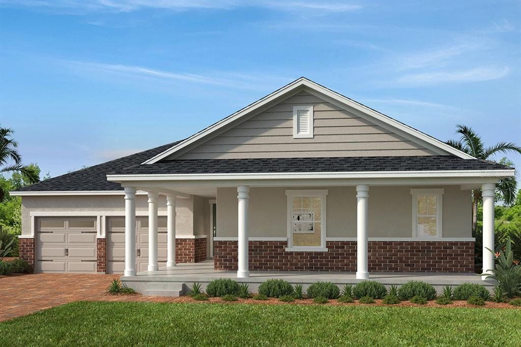 Front exterior of a new home in , Groveland, FL, highlighting curb appeal (Image 1).