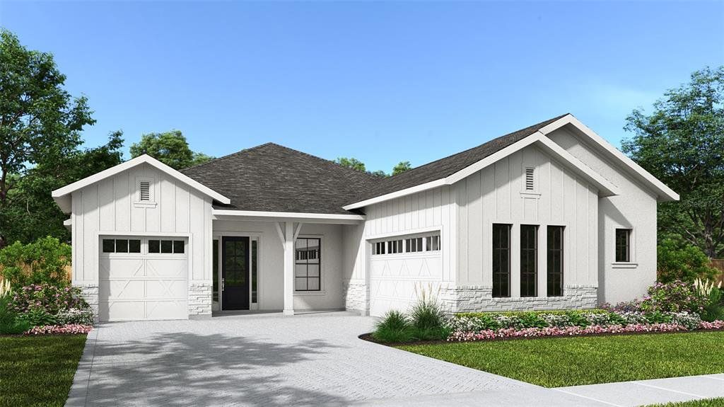 Front exterior of a new home in Turnleaf, Punta Gorda, FL, highlighting curb appeal (Image 1). Front exterior of a new home in Turnleaf, Punta Gorda, FL, highlighting curb appeal (Image 1).