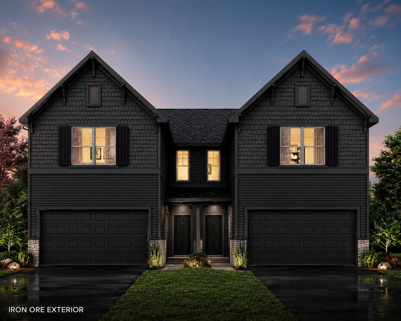 Front exterior of a new home in Harris Place, Mooresville, NC, highlighting curb appeal (Image 1). Front exterior of a new home in Harris Place, Mooresville, NC, highlighting curb appeal (Image 1).