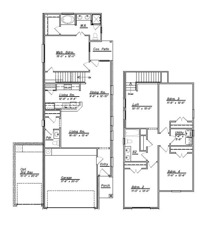 2D floor plan layout for the 1918 by Colina Homes in River Ranch, Dayton, TX (Image 1). 2D floor plan layout for the 1918 by Colina Homes in River Ranch, Dayton, TX (Image 1).