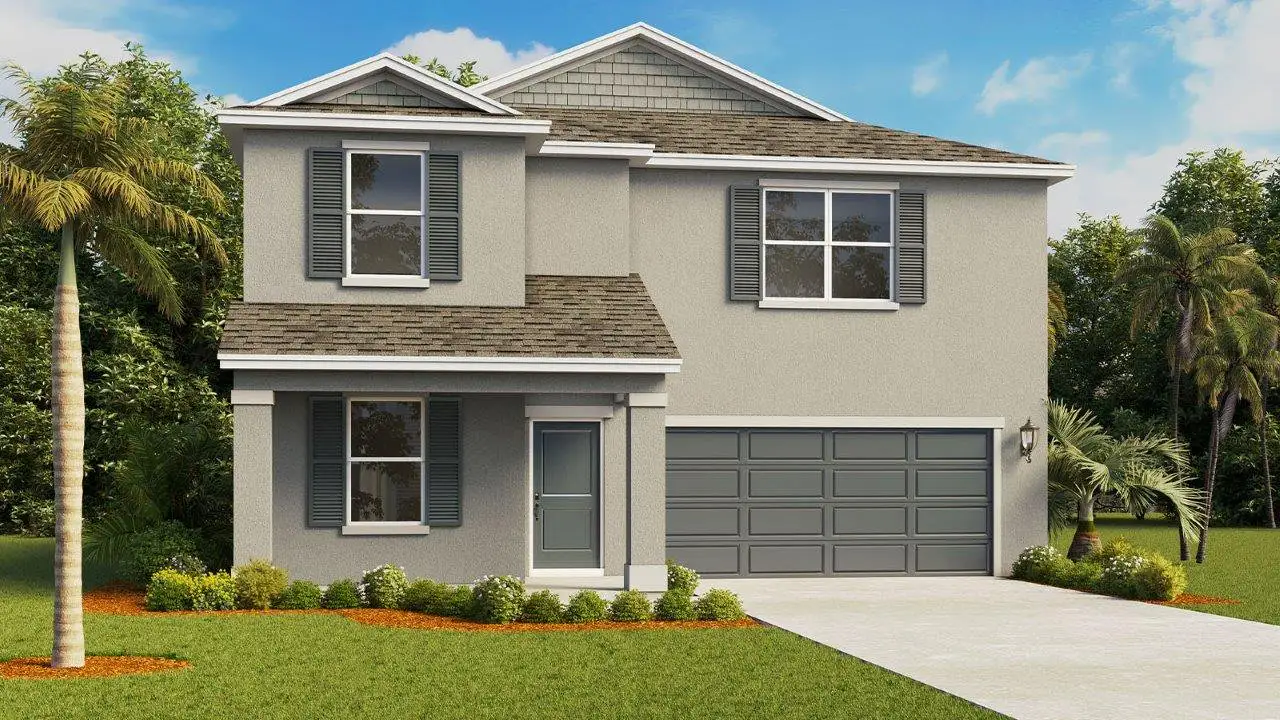 Representative exterior photo of a completed home built from the Riviera by D.R. Horton in Magnolia Pointe, Umatilla, FL (Image 1). Representative exterior photo of a completed home built from the Riviera by D.R. Horton in Magnolia Pointe, Umatilla, FL (Image 1).