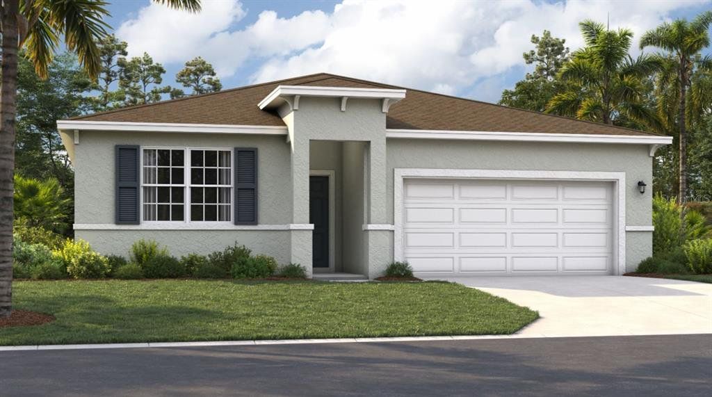 Front exterior of a new home in Silver Lake Pointe, Leesburg, FL, highlighting curb appeal (Image 1). Front exterior of a new home in Silver Lake Pointe, Leesburg, FL, highlighting curb appeal (Image 1).