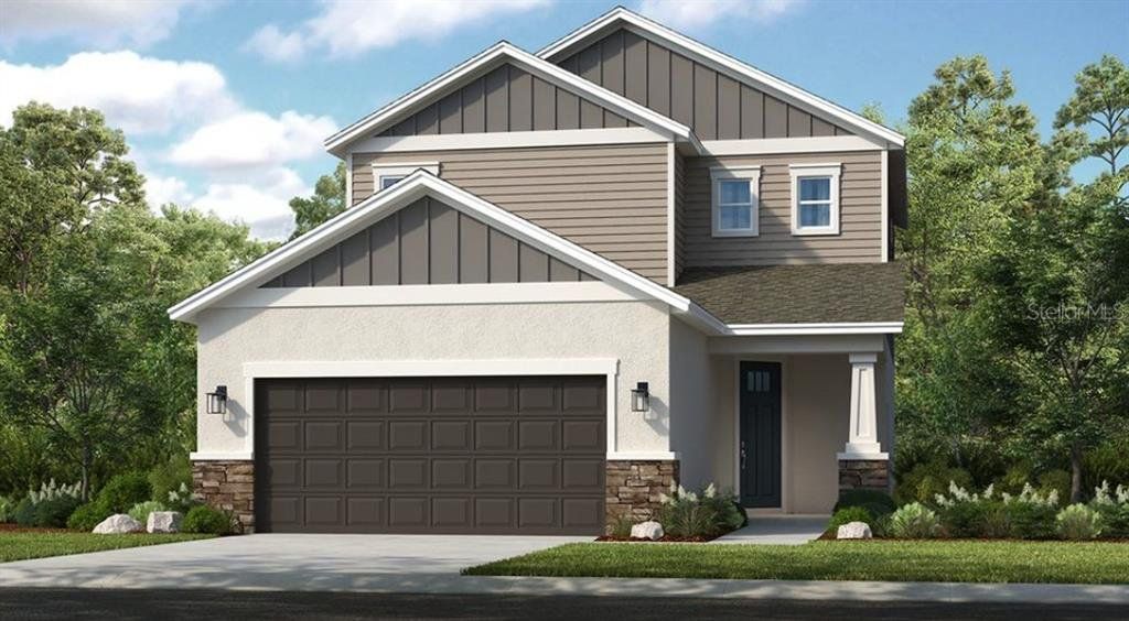 Front exterior of a new home in Aden North at Westview, Kissimmee, FL, highlighting curb appeal (Image 1).