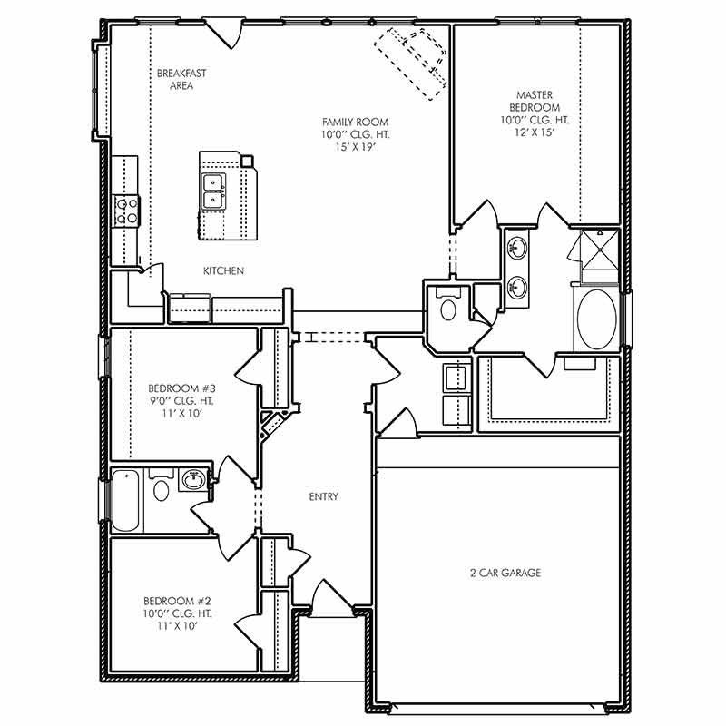 2D floor plan layout for the Canterbury by Century Communities in Hunters Creek, Baytown, TX (Image 1). 2D floor plan layout for the Canterbury by Century Communities in Hunters Creek, Baytown, TX (Image 1).