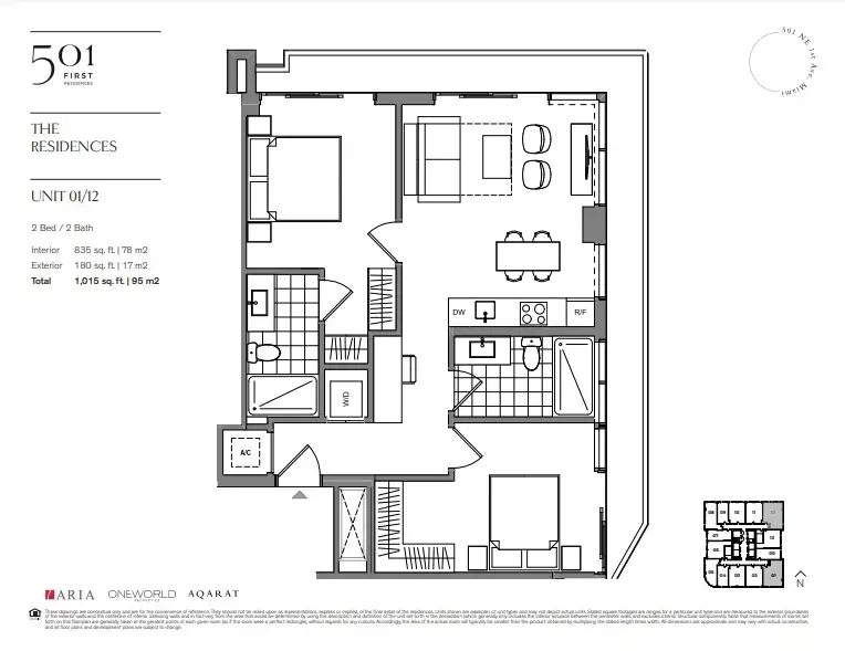 2D floor plan layout for the 01 by Aria Development Group in 501 First Miami, Miami, FL (Image 1). 2D floor plan layout for the 01 by Aria Development Group in 501 First Miami, Miami, FL (Image 1).