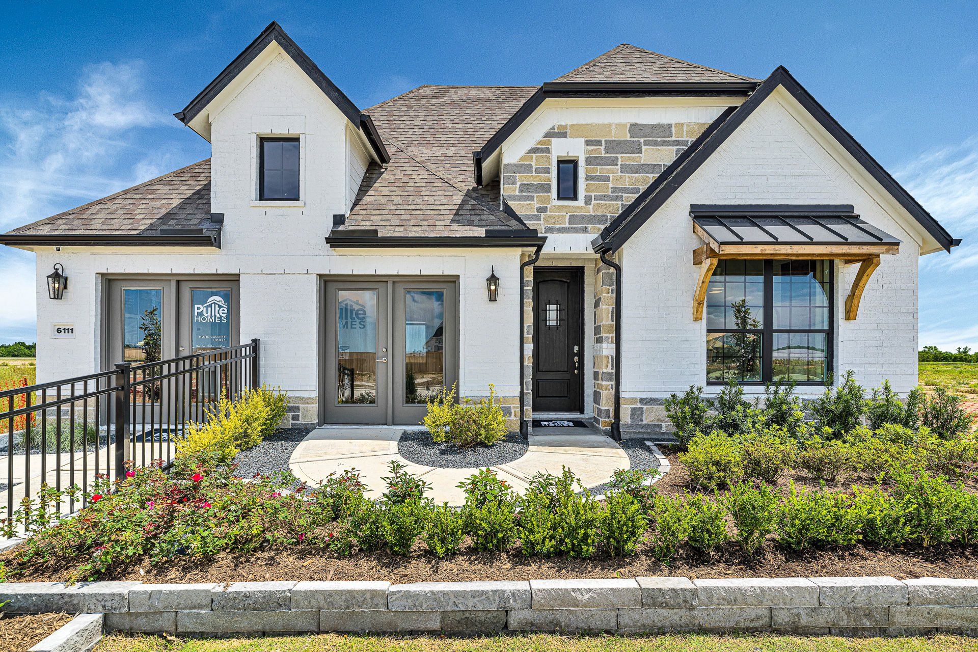 Front exterior of a new home in Katy Court, Katy, TX, highlighting curb appeal (Image 1). Front exterior of a new home in Katy Court, Katy, TX, highlighting curb appeal (Image 1).
