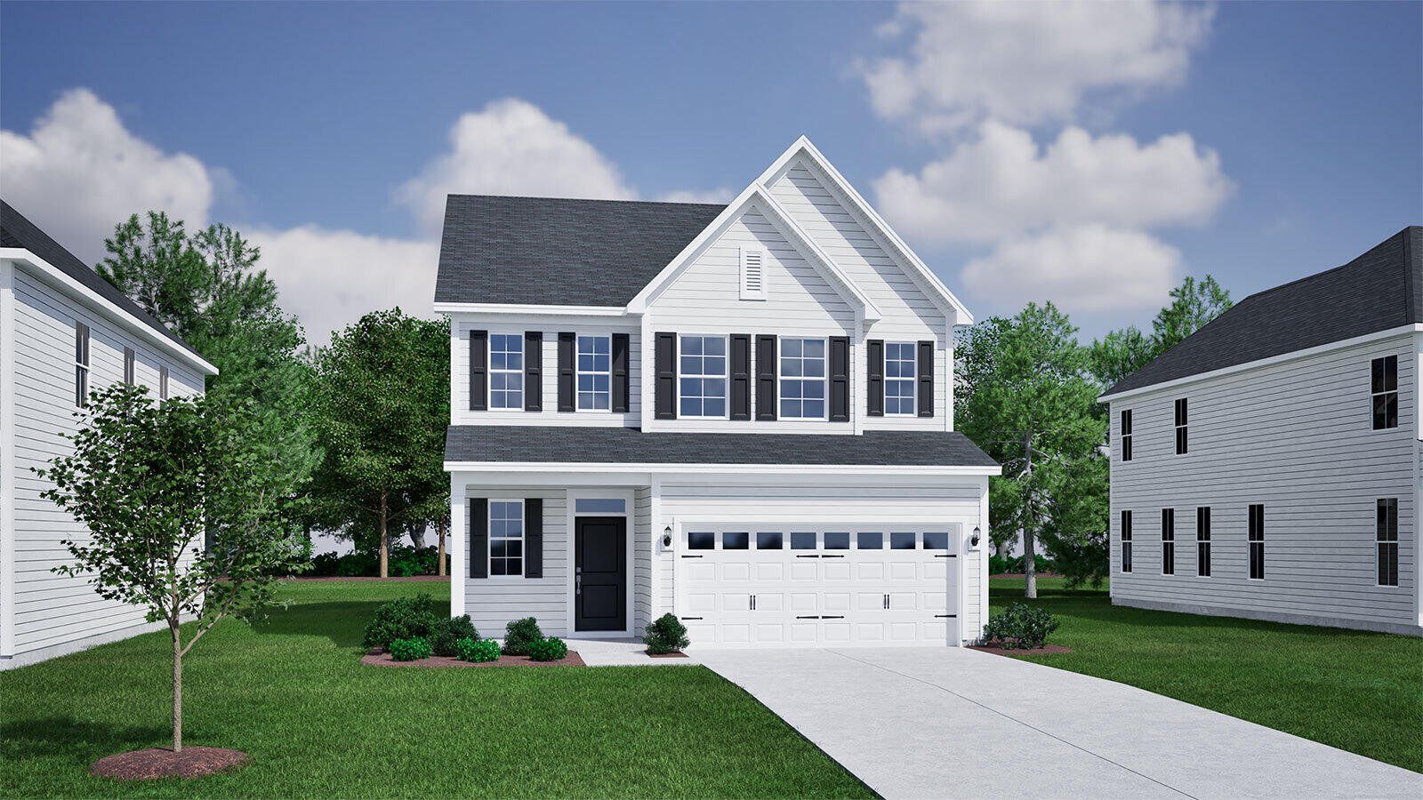 Front exterior of a new home in , Summerville, SC, highlighting curb appeal (Image 1). Front exterior of a new home in , Summerville, SC, highlighting curb appeal (Image 1).