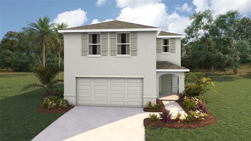 Front exterior of a new home in Sherman Oaks, Brooksville, FL, highlighting curb appeal (Image 1). Front exterior of a new home in Sherman Oaks, Brooksville, FL, highlighting curb appeal (Image 1).