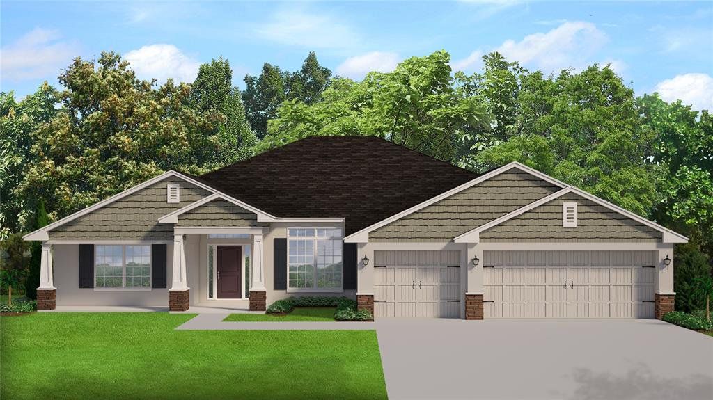 Front exterior of a new home in , Homosassa, FL, highlighting curb appeal (Image 1). Front exterior of a new home in , Homosassa, FL, highlighting curb appeal (Image 1).
