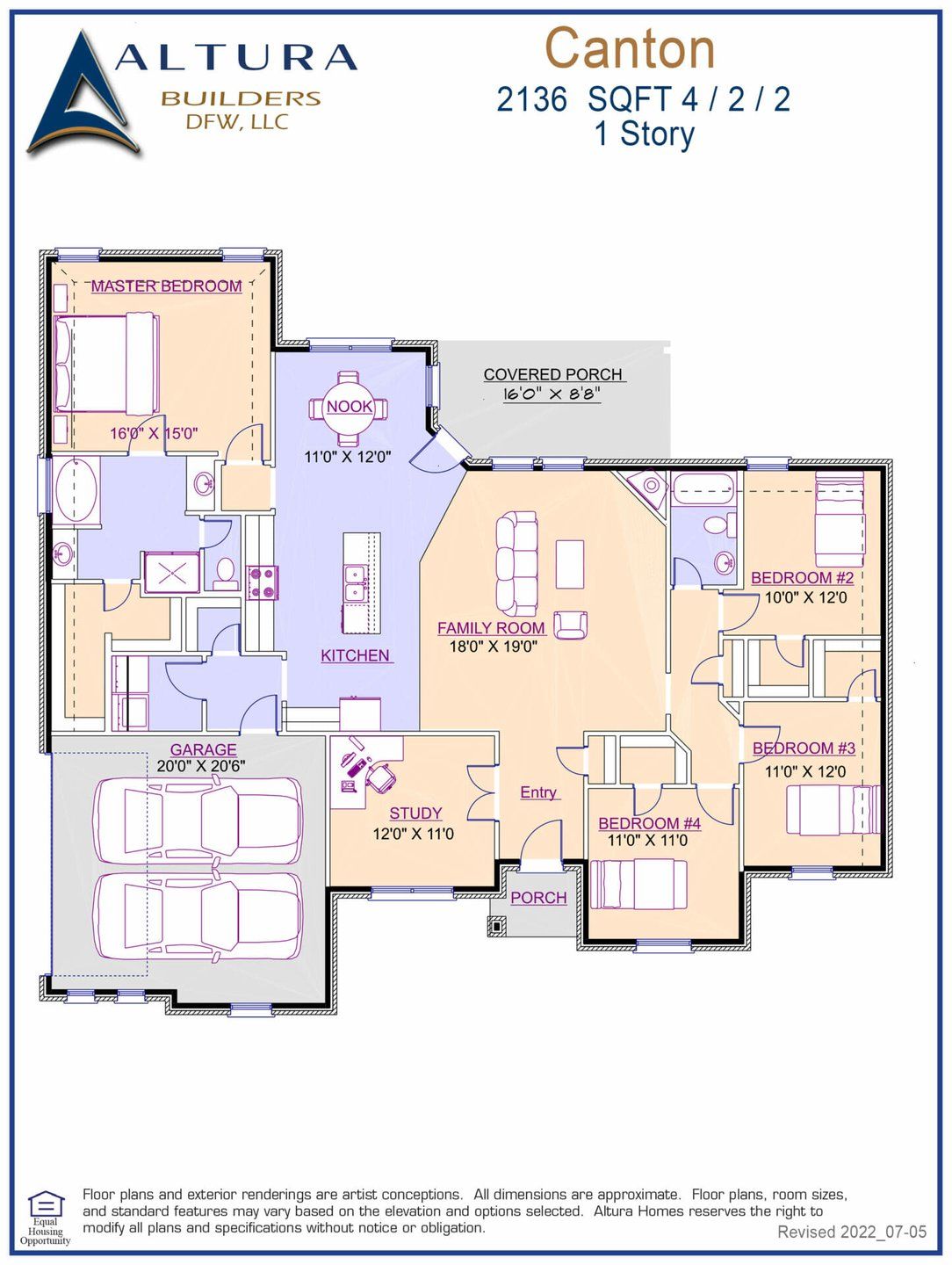 2D floor plan layout for the Canton by Altura Homes in Mallard Point, Greenville, TX (Image 1). 2D floor plan layout for the Canton by Altura Homes in Mallard Point, Greenville, TX (Image 1).