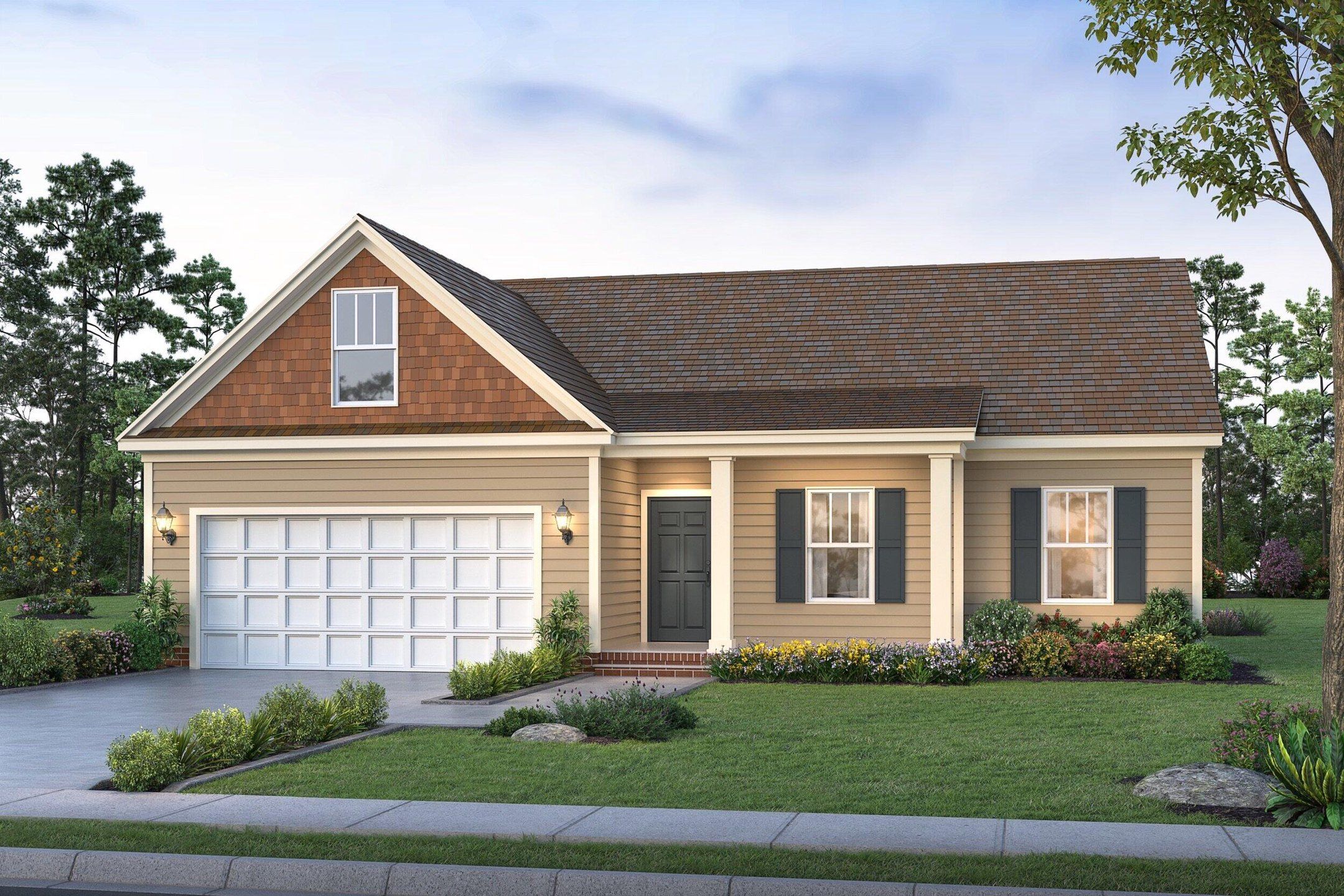 Front exterior of a new home in , Orangeburg, SC, highlighting curb appeal (Image 1). Front exterior of a new home in , Orangeburg, SC, highlighting curb appeal (Image 1).