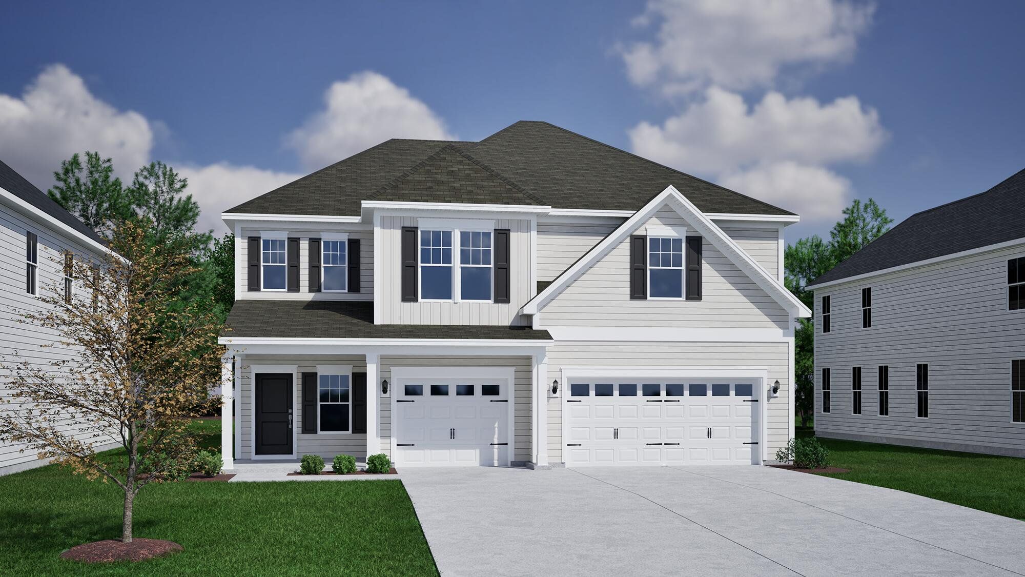 Front exterior of a new home in , Summerville, SC, highlighting curb appeal (Image 1). Front exterior of a new home in , Summerville, SC, highlighting curb appeal (Image 1).