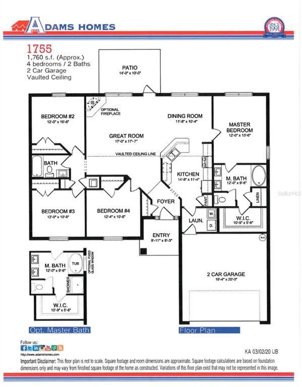 2D floor plan layout of this home in North Port, North Port, FL (Image 1).