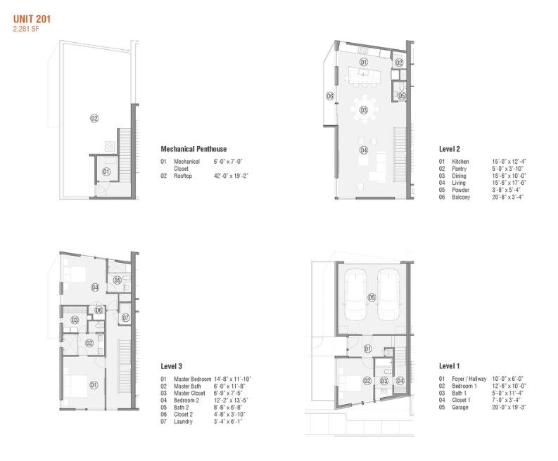 2D floor plan layout for the 2281 by Cobalt Homes in Towns on W 9th, Dallas, TX (Image 1). 2D floor plan layout for the 2281 by Cobalt Homes in Towns on W 9th, Dallas, TX (Image 1).