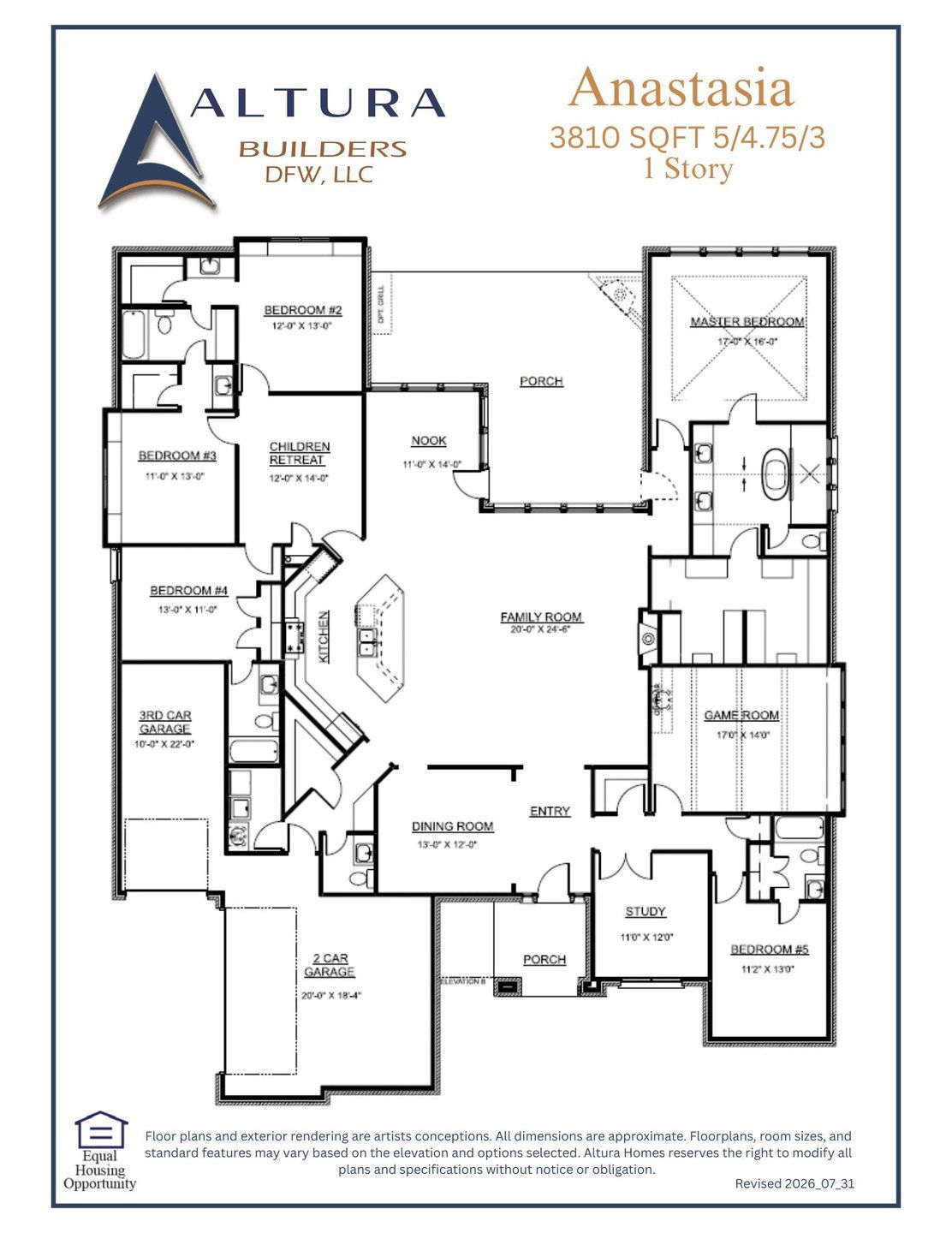 2D floor plan layout for the Anastasia by Altura Homes in Legacy Trails, McLendon-Chisholm, TX (Image 1). 2D floor plan layout for the Anastasia by Altura Homes in Legacy Trails, McLendon-Chisholm, TX (Image 1).