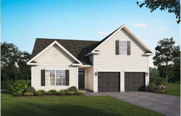 Representative exterior photo of a completed home built from the Woodbury by Peachtree Building Group in Chimney Oaks Cottages, Homer, GA (Image 1). Representative exterior photo of a completed home built from the Woodbury by Peachtree Building Group in Chimney Oaks Cottages, Homer, GA (Image 1).