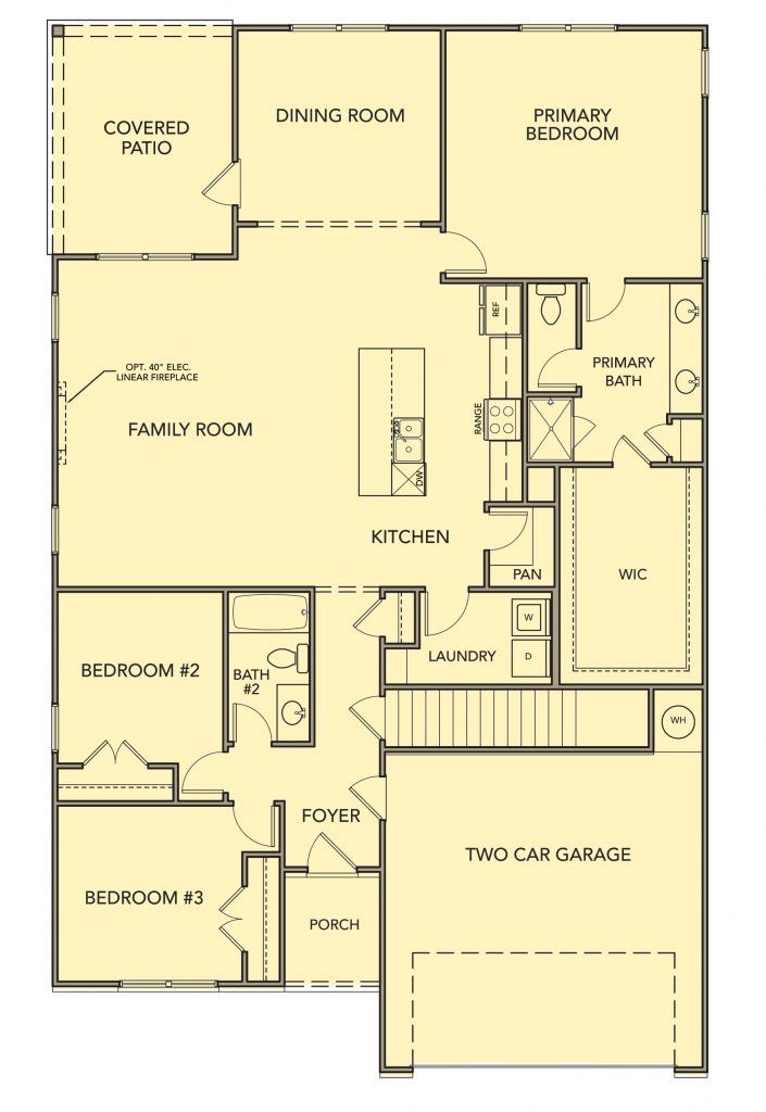 2D floor plan layout for the Hawthorne by Kerley Family Homes in Pevensie Manor, Powder Springs, GA (Image 1). 2D floor plan layout for the Hawthorne by Kerley Family Homes in Pevensie Manor, Powder Springs, GA (Image 1).