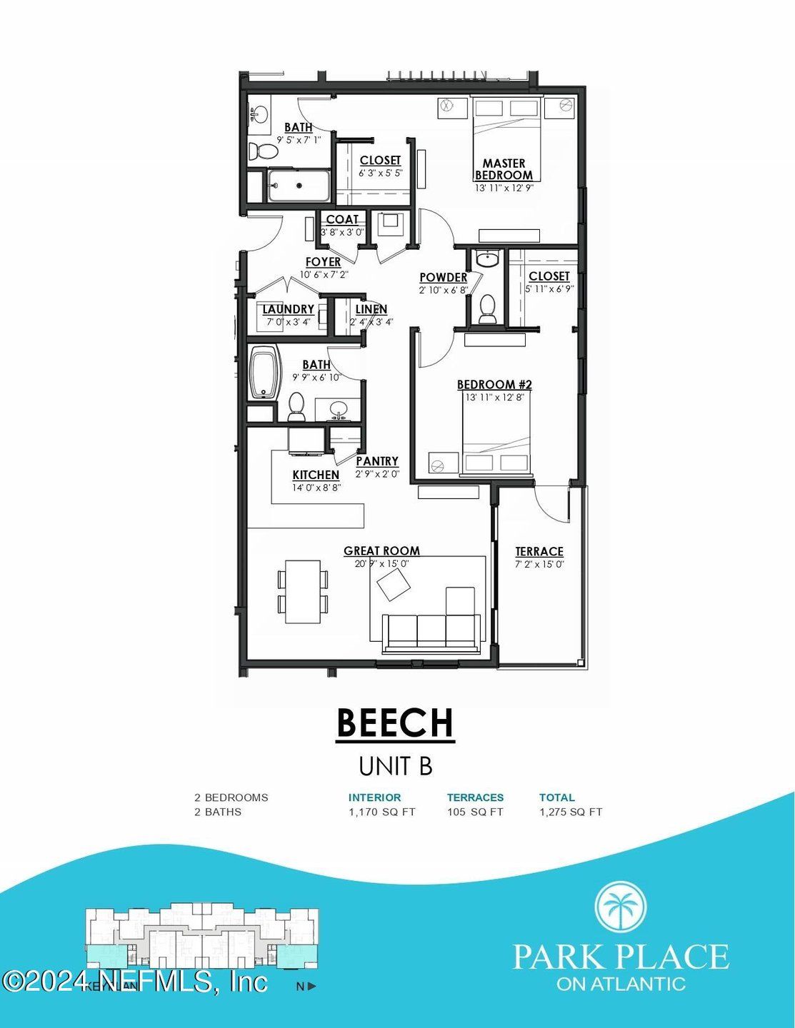 2D floor plan layout of this home in , Fernandina Beach, FL (Image 1).