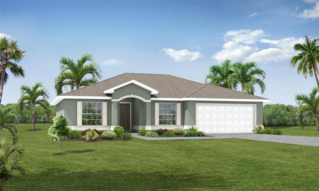 Front exterior of a new home in , Palm Coast, FL, highlighting curb appeal (Image 1). Front exterior of a new home in , Palm Coast, FL, highlighting curb appeal (Image 1).