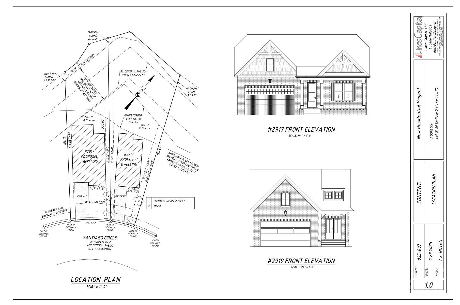 Exterior rendering of this home design in , Monroe, NC (Image 1).