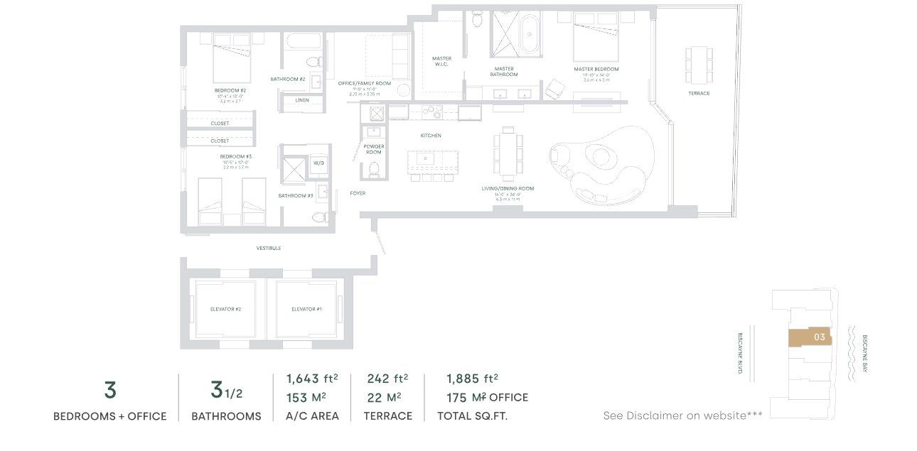 2D floor plan layout for the Line 03 - South Tower by The Melo Group in Aria Reserve, Miami, FL (Image 1). 2D floor plan layout for the Line 03 - South Tower by The Melo Group in Aria Reserve, Miami, FL (Image 1).