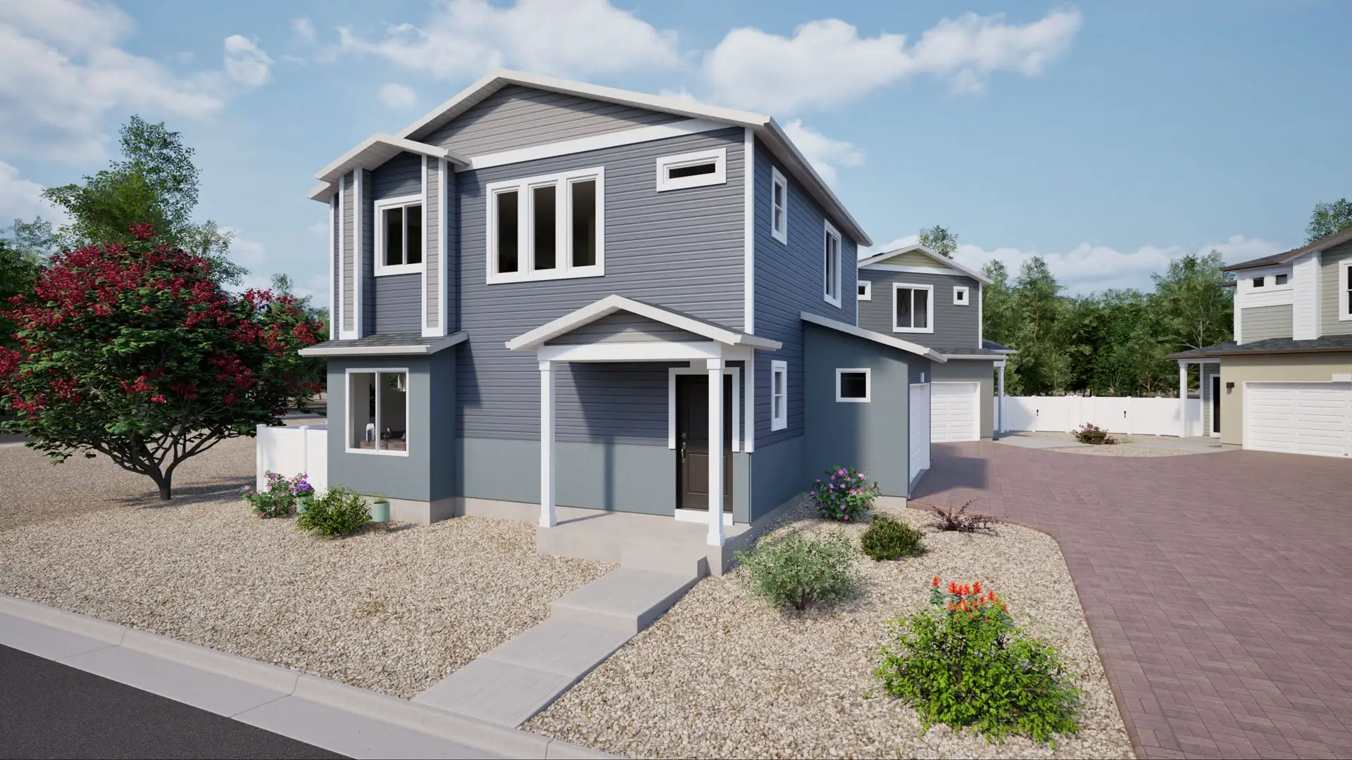 Representative exterior photo of a completed home built from the Landau by Oakwood Homes Co in Reunion, Commerce City, CO (Image 1). Representative exterior photo of a completed home built from the Landau by Oakwood Homes Co in Reunion, Commerce City, CO (Image 1).