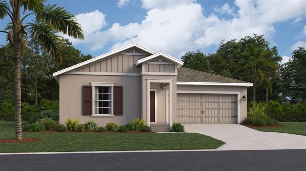 Front exterior of a new home in , Kissimmee, FL, highlighting curb appeal (Image 1). Front exterior of a new home in , Kissimmee, FL, highlighting curb appeal (Image 1).