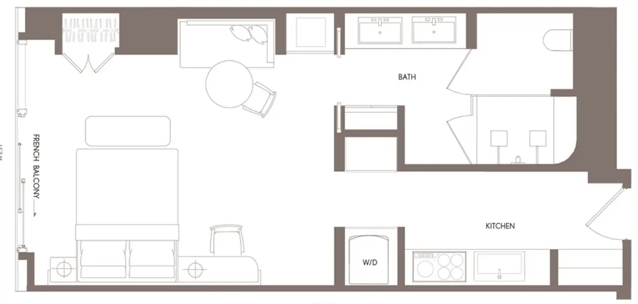 2D floor plan layout for the Residence 06 LVL 42-49 by Property Markets Group in Waldorf Astoria Residences Miami, Miami, FL (Image 1).