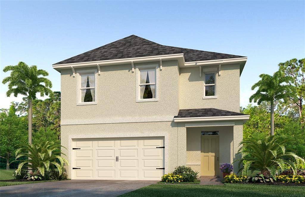 Front exterior of a new home in , Kissimmee, FL, highlighting curb appeal (Image 1). Front exterior of a new home in , Kissimmee, FL, highlighting curb appeal (Image 1).