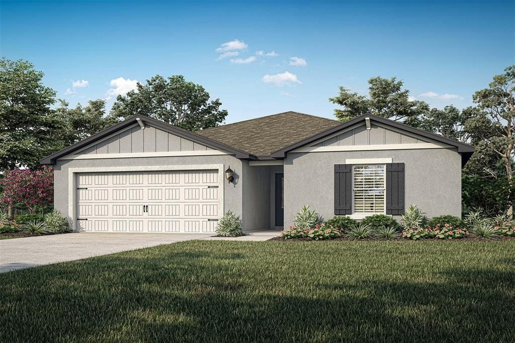 Front exterior of a new home in , Palm Coast, FL, highlighting curb appeal (Image 1). Front exterior of a new home in , Palm Coast, FL, highlighting curb appeal (Image 1).