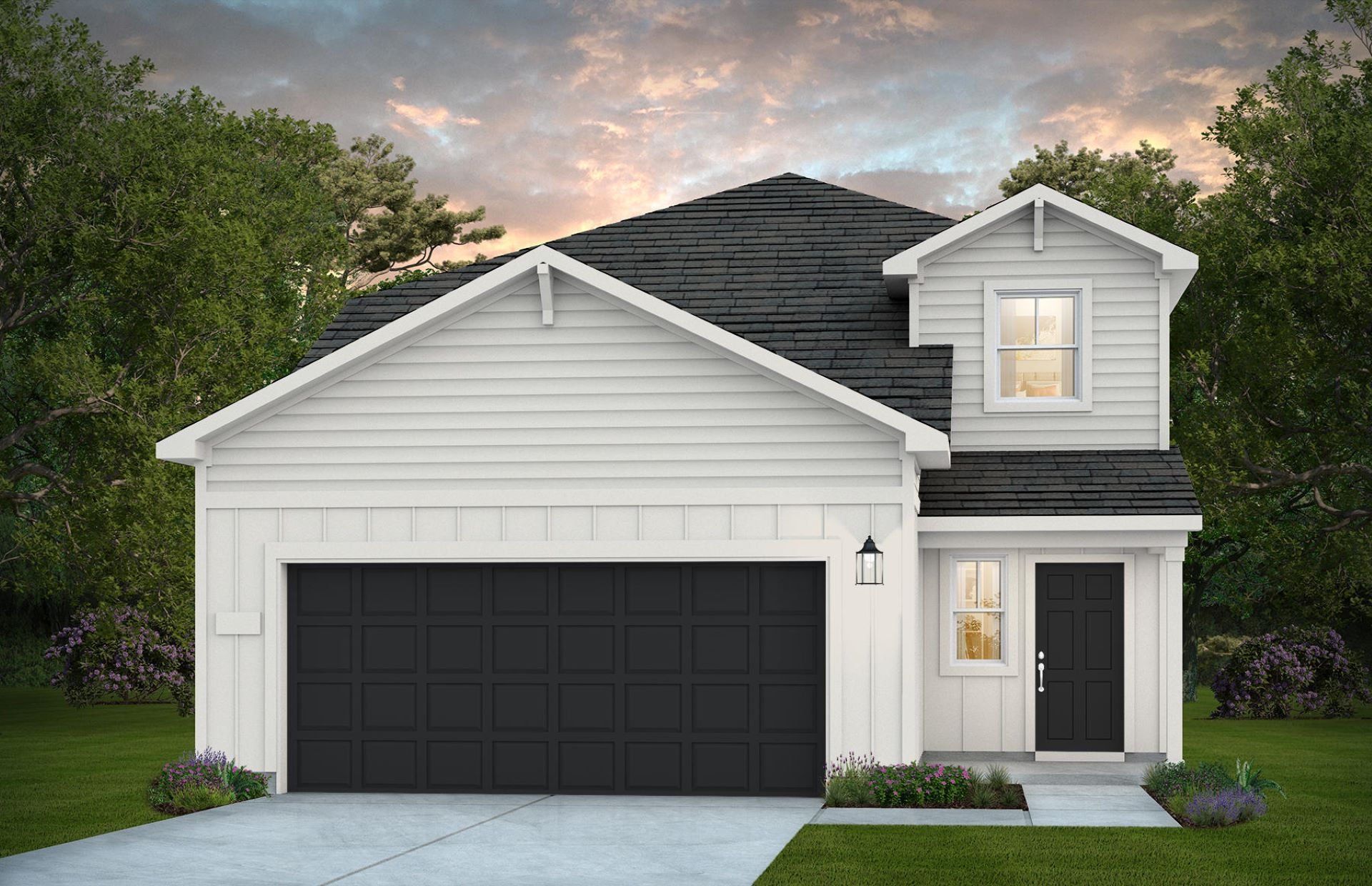 Front exterior of a new home in Vista Real, Converse, TX, highlighting curb appeal (Image 1). Front exterior of a new home in Vista Real, Converse, TX, highlighting curb appeal (Image 1).