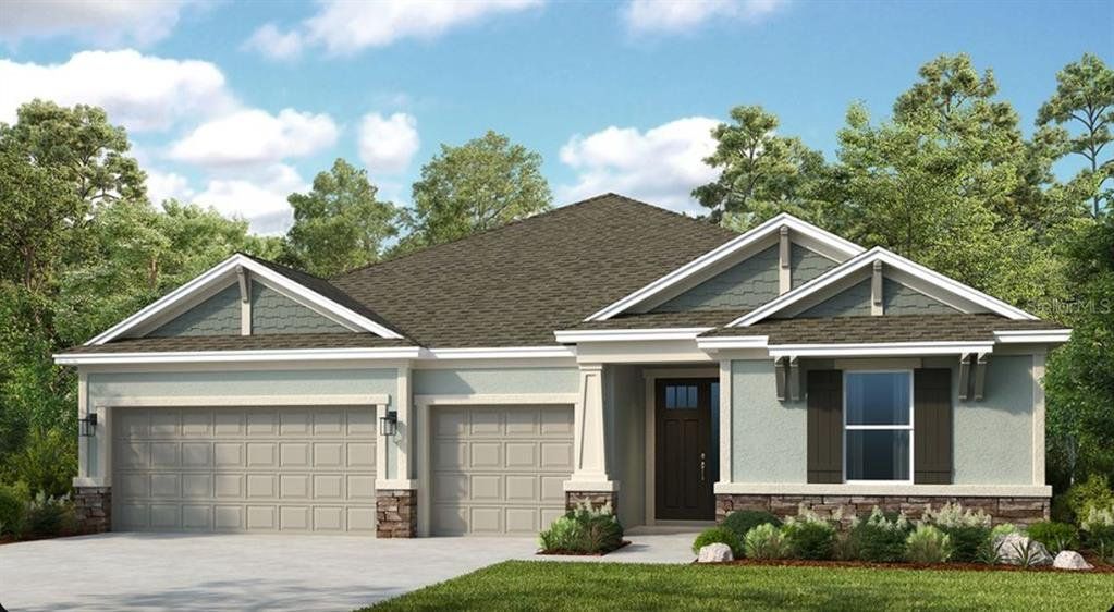 Front exterior of a new home in Ardisia Park, New Smyrna Beach, FL, highlighting curb appeal (Image 1). Front exterior of a new home in Ardisia Park, New Smyrna Beach, FL, highlighting curb appeal (Image 1).