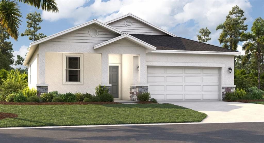 Front exterior of a new home in Wynnstone, Davenport, FL, highlighting curb appeal (Image 1). Front exterior of a new home in Wynnstone, Davenport, FL, highlighting curb appeal (Image 1).