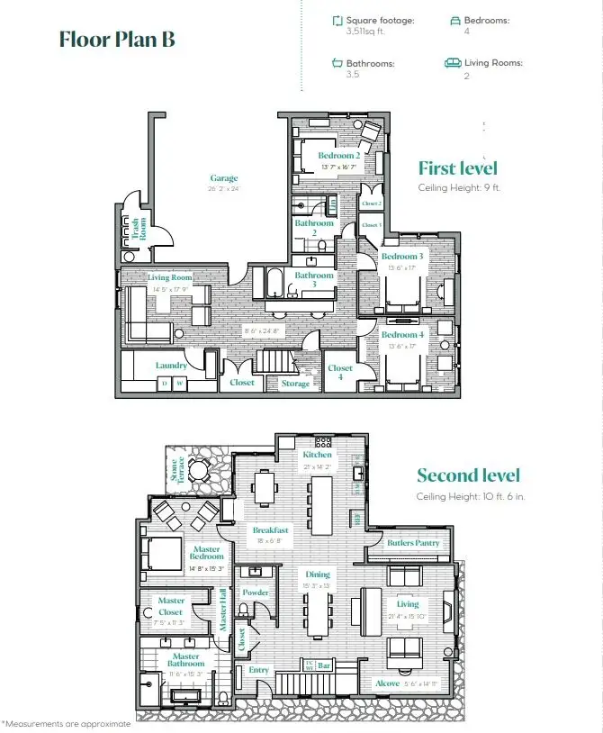 2D floor plan layout of this home in Westline, Austin, TX (Image 1).
