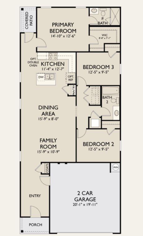 2D floor plan layout for the Enterprise by Ashton Woods in The Cottages at La Cima, San Marcos, TX (Image 1). 2D floor plan layout for the Enterprise by Ashton Woods in The Cottages at La Cima, San Marcos, TX (Image 1).