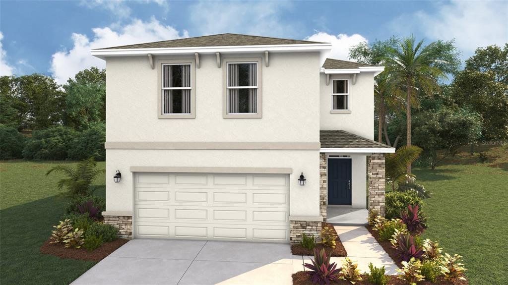 Front exterior of a new home in Star Farms at Lakewood Ranch, Lakewood Ranch, FL, highlighting curb appeal (Image 1). Front exterior of a new home in Star Farms at Lakewood Ranch, Lakewood Ranch, FL, highlighting curb appeal (Image 1).